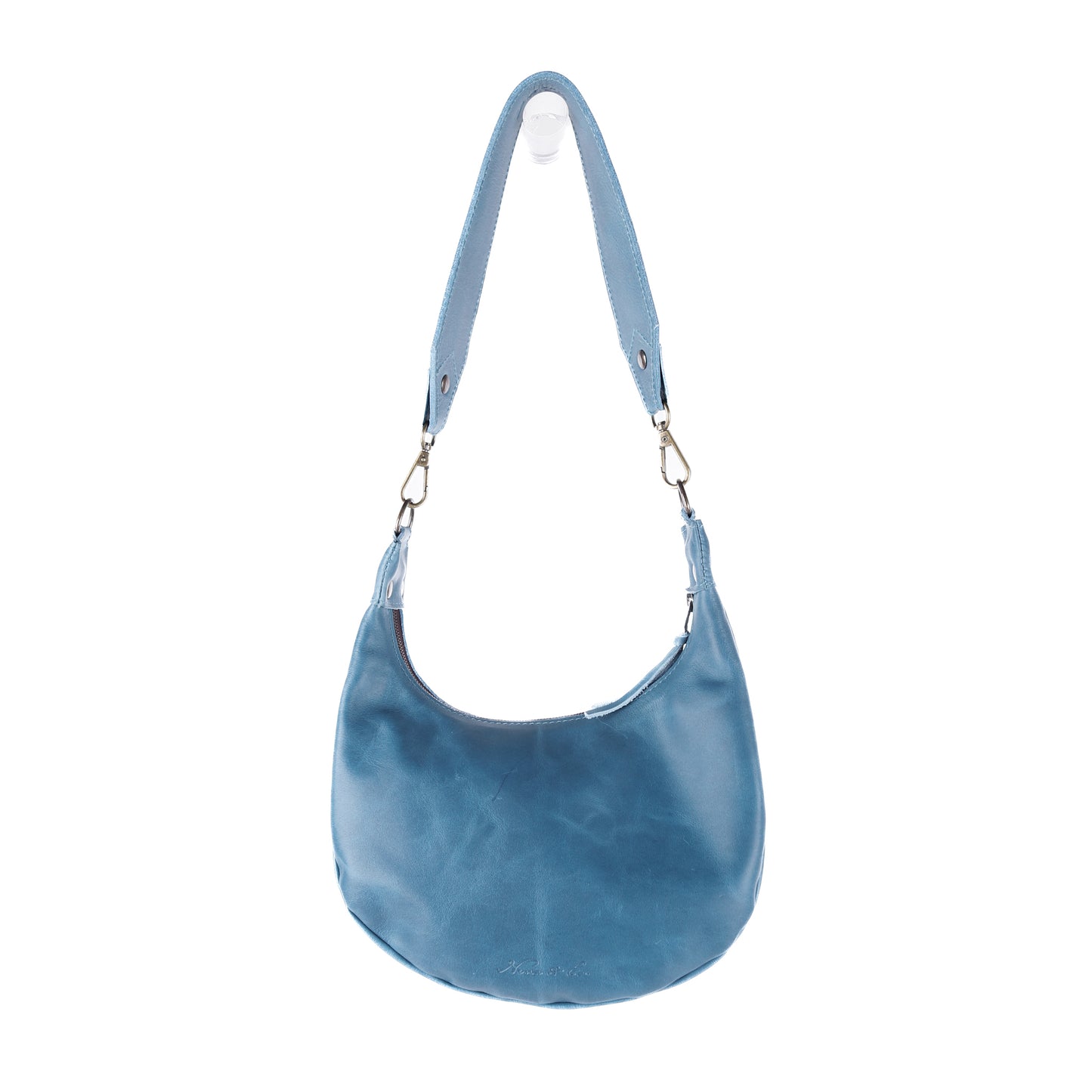 BOHO SADDLE BAG - FULL LEATHER - CERULEAN