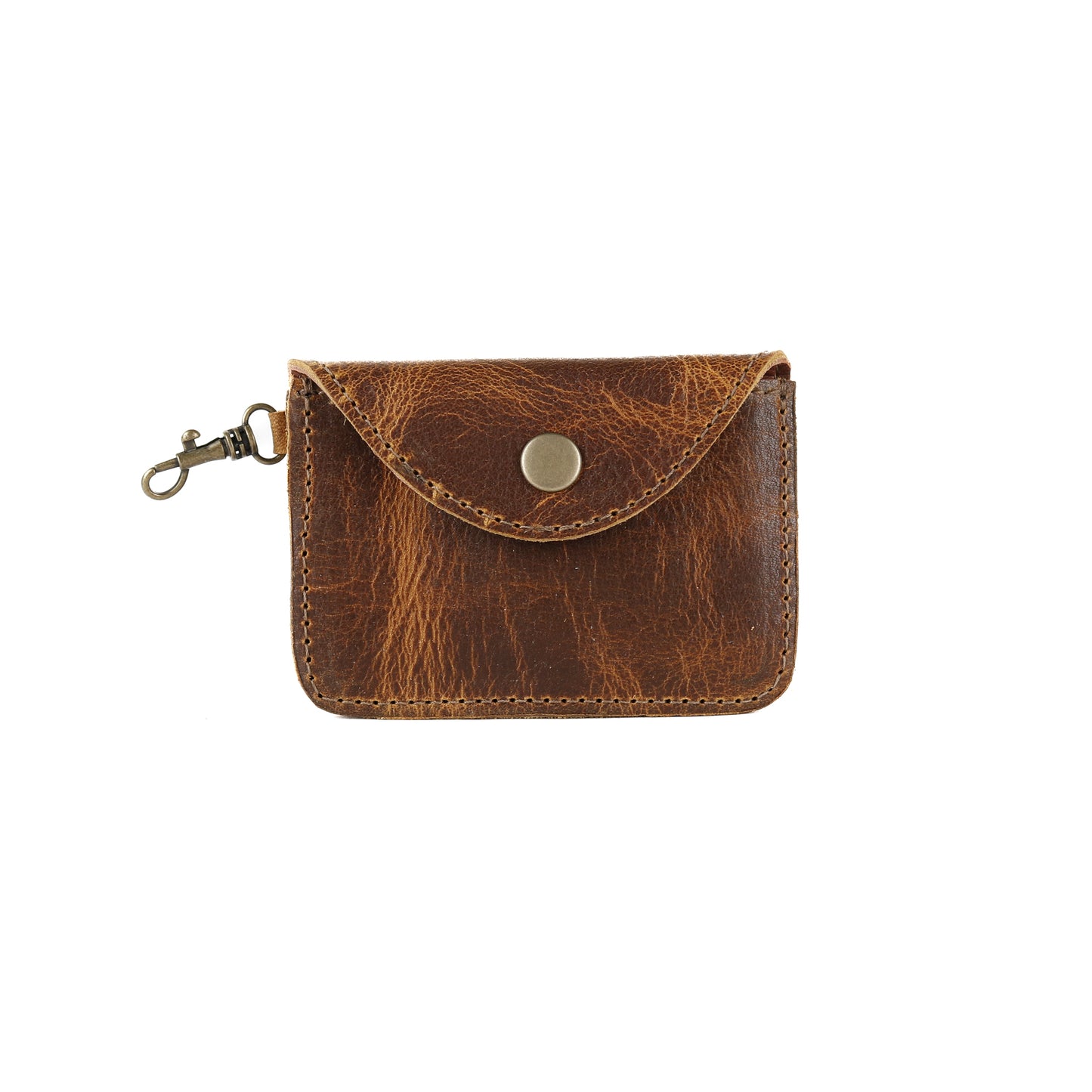 CARD CASE WITH CLASP - FULL LEATHER