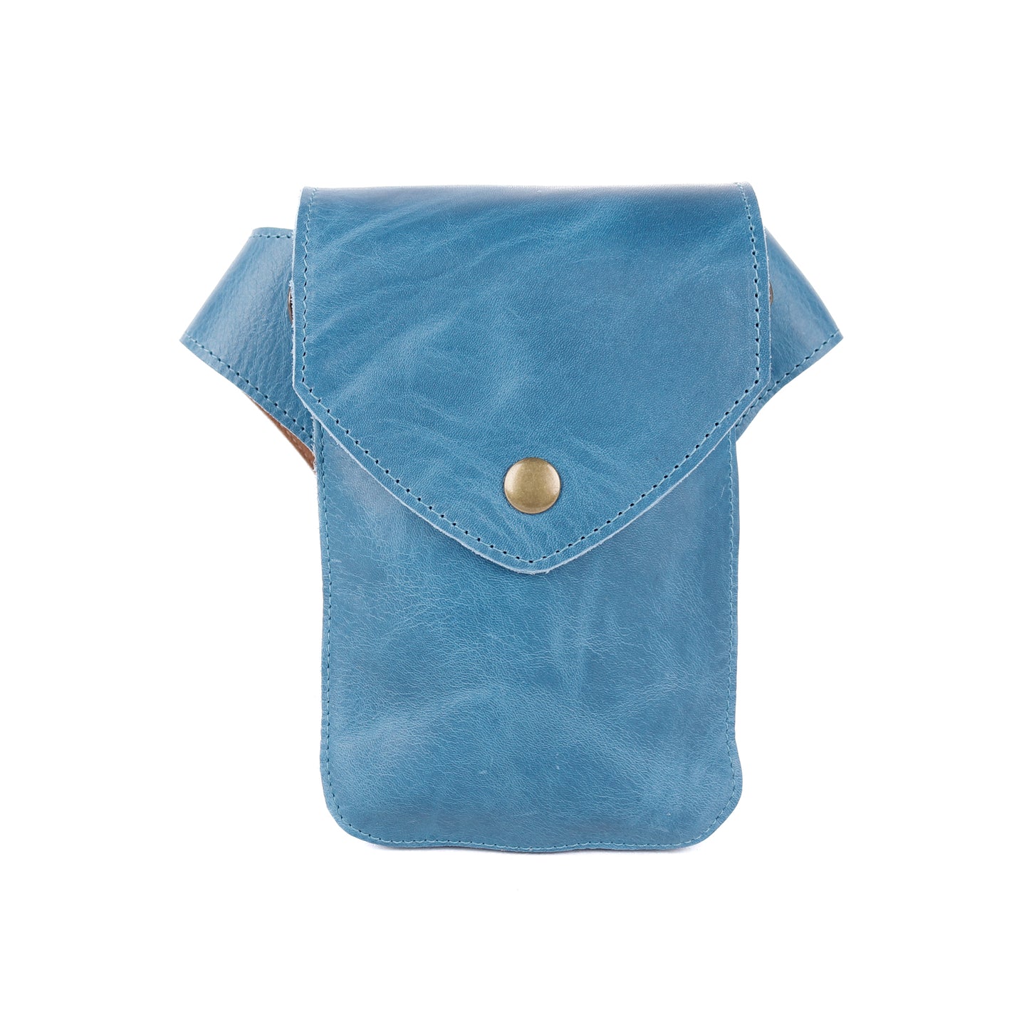 HIP SATCHEL - FULL LEATHER - CERULEAN