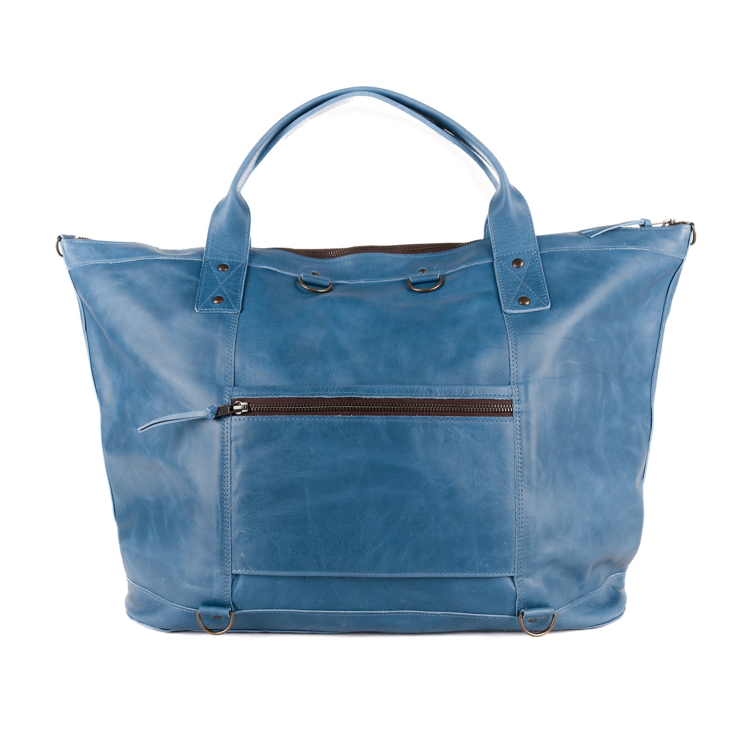 PERFECT WEEKENDER - FULL LEATHER - CERULEAN