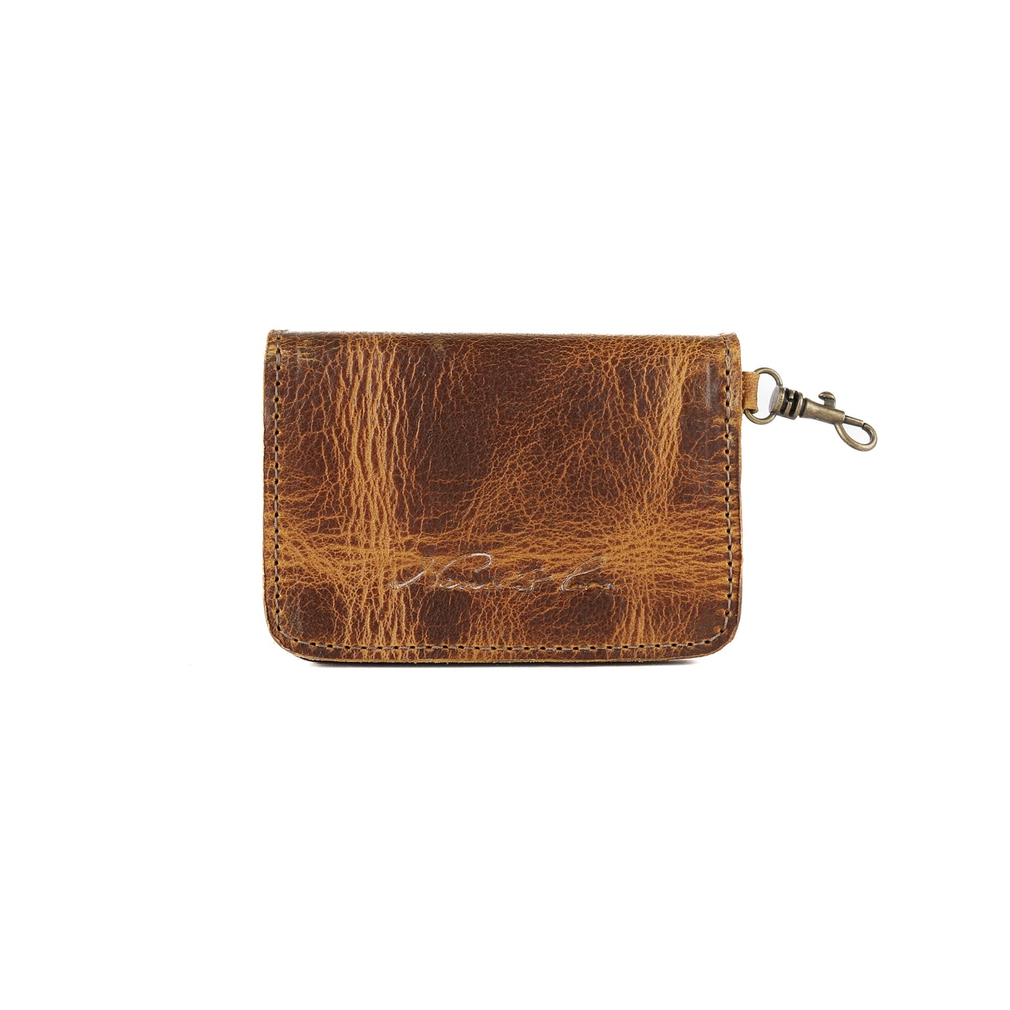 CARD CASE WITH CLASP - FULL LEATHER