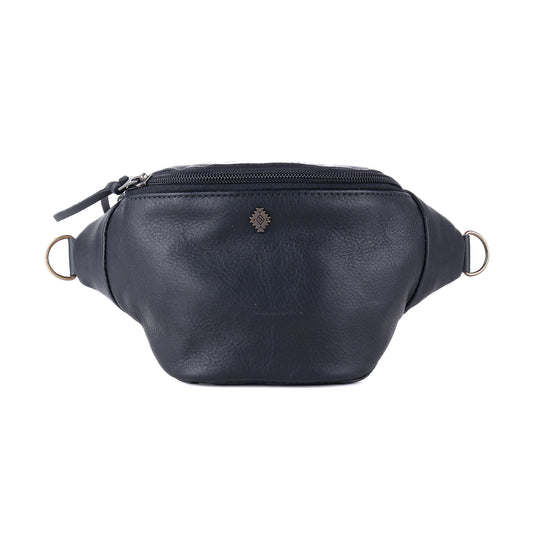 FANCY POUCH - FULL LEATHER - BLACK