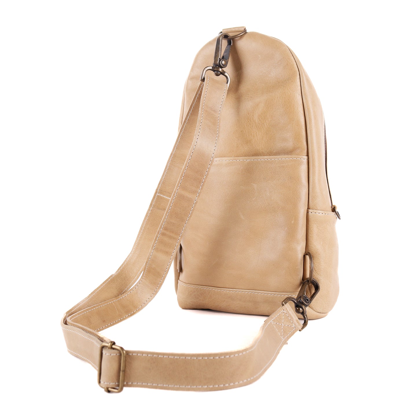 2.0 CROSSBODY SLING - FULL LEATHER - CAMEL