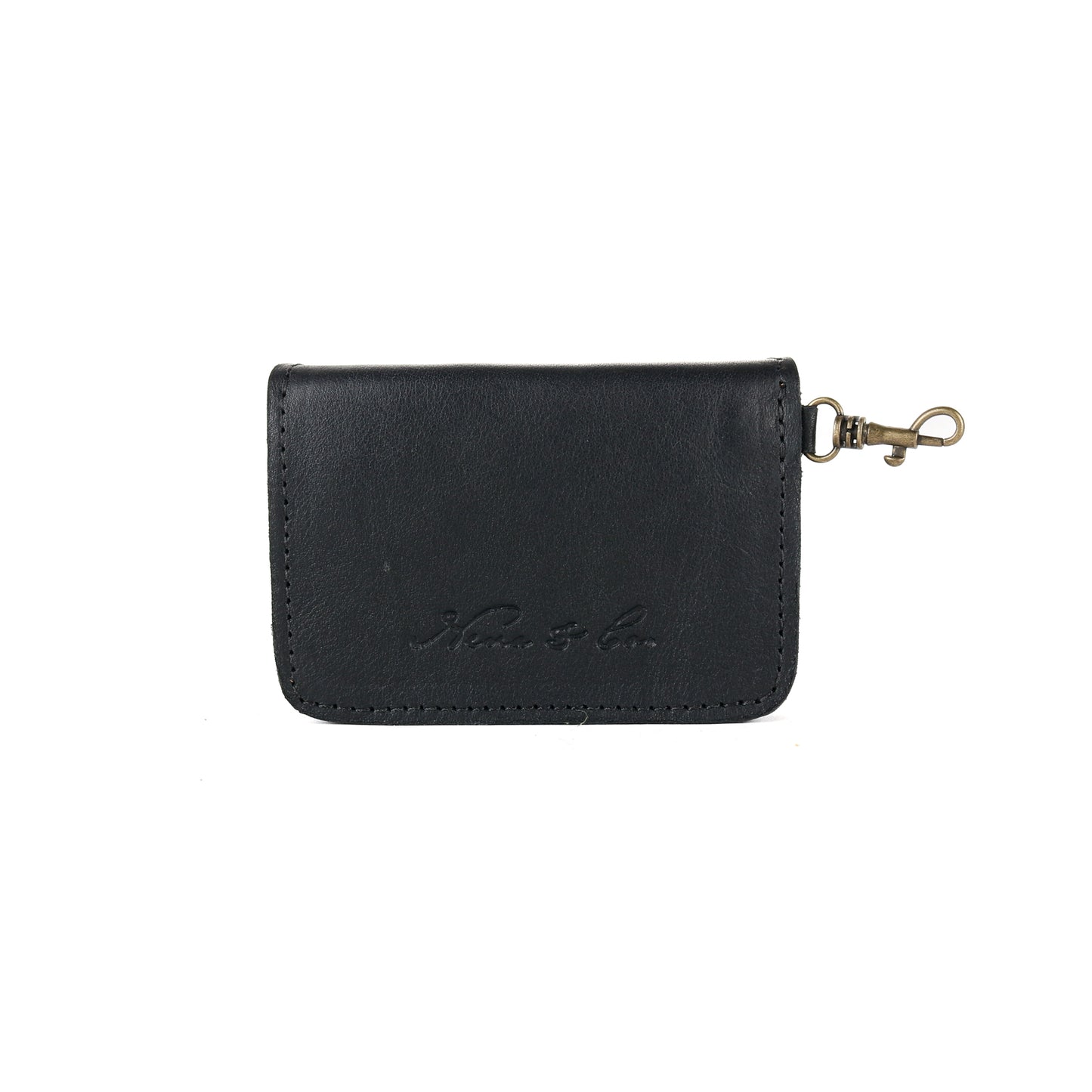 CARD CASE WITH CLASP - CORTE - BLACK - NO. 14514