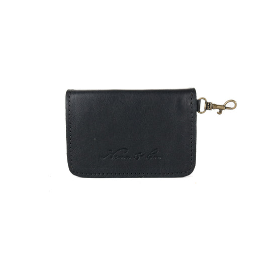 CARD CASE WITH CLASP - CORTE - BLACK - NO. 14522