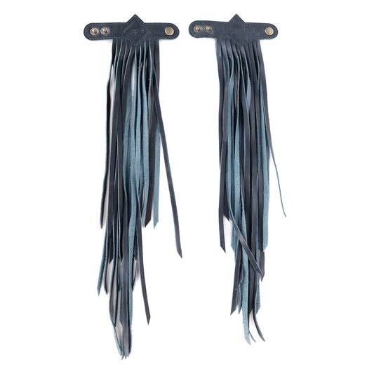 DIAMANTE FRINGE TASSEL - NAVY - SET OF 2