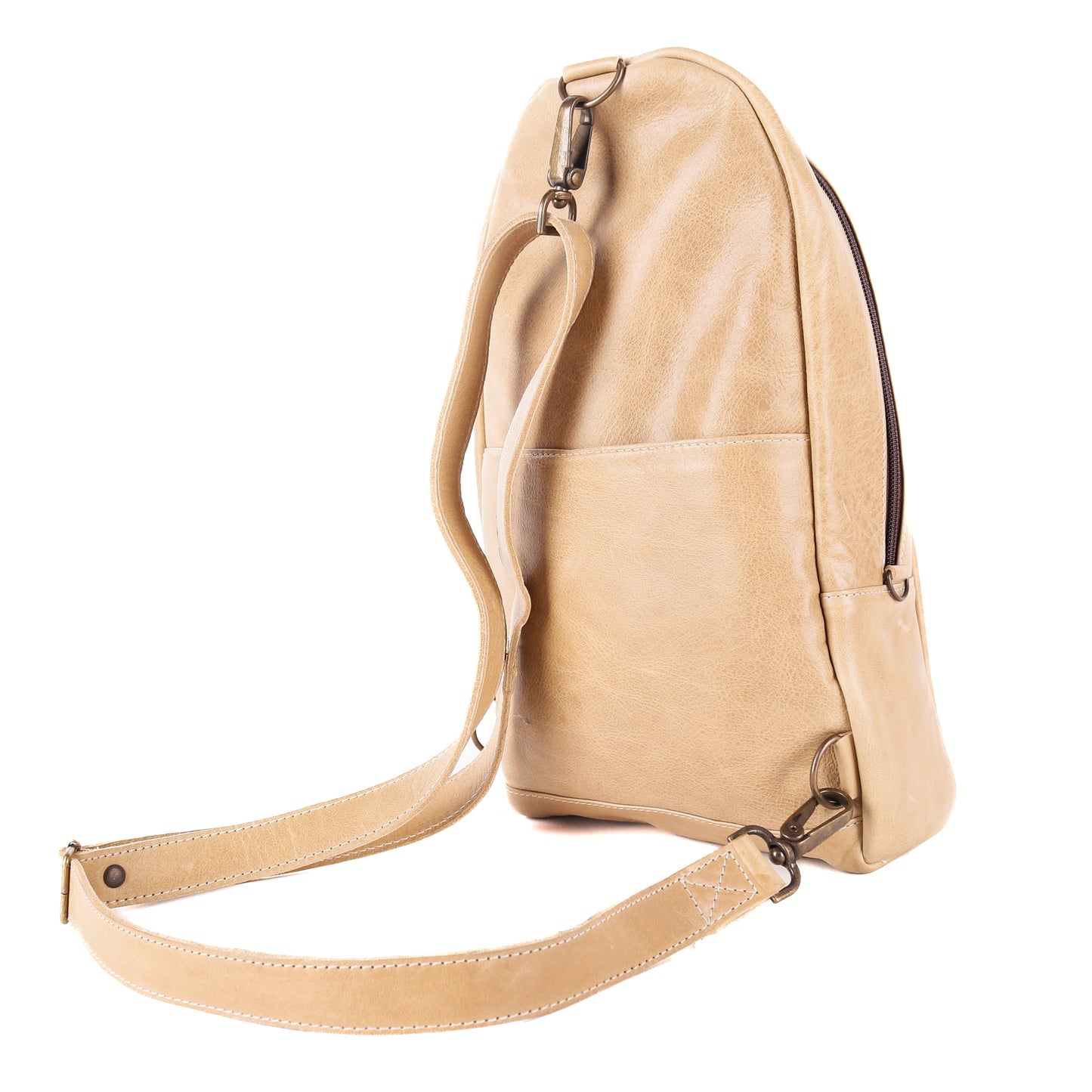 CROSSBODY SLING 2.0 - LARGE - FULL LEATHER - CAMEL