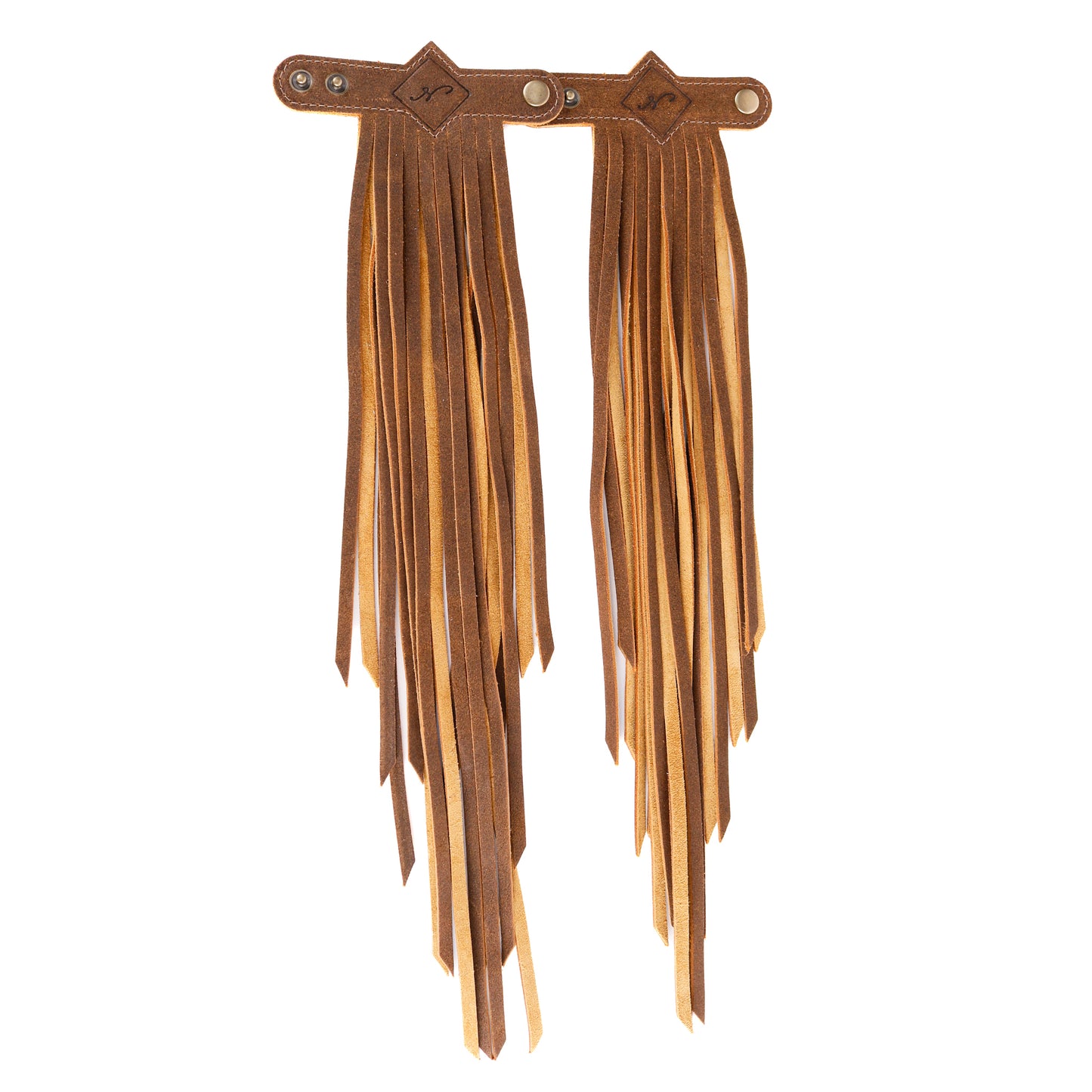 DIAMANTE FRINGE TASSELS - TEXAS LEATHER - SET OF 2