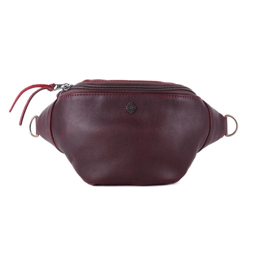 FANCY POUCH - FULL LEATHER - VINO TINTO