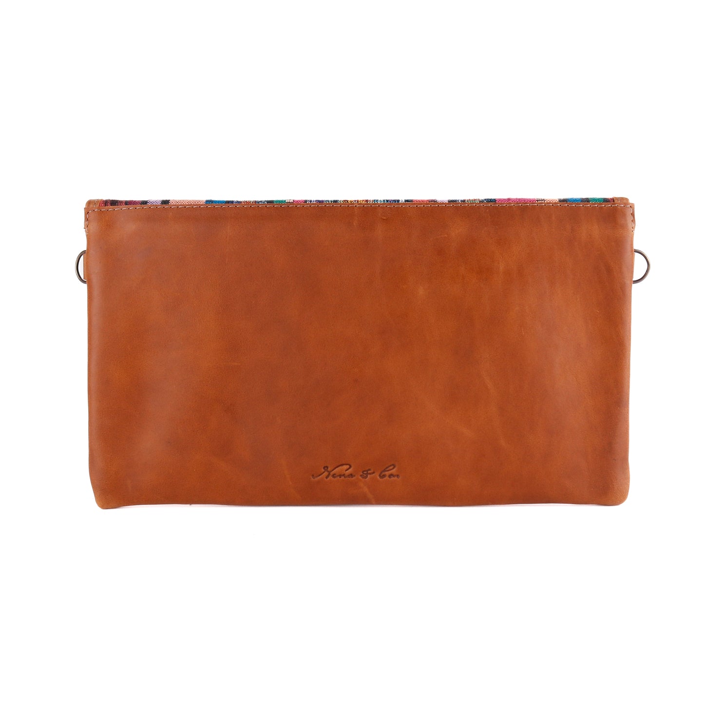 DATE NIGHT CLUTCH - OOAK CORTE DE PLAYA - CAFE LEATHER - NO. 10555