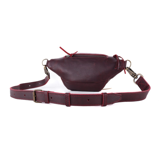 FANCY POUCH - FULL LEATHER - VINO TINTO