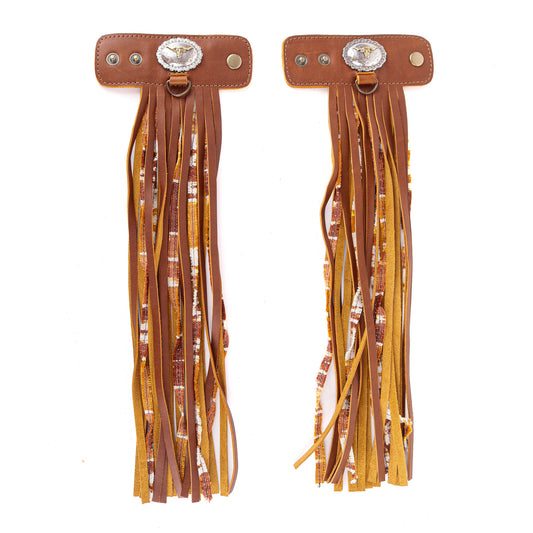 LAYERED TASSEL SET - LONGHORN - CAFE