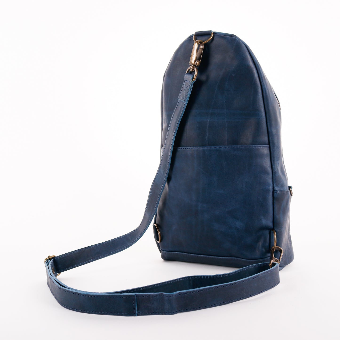 CROSSBODY SLING 2.0 - LARGE - FULL LEATHER - NAVY