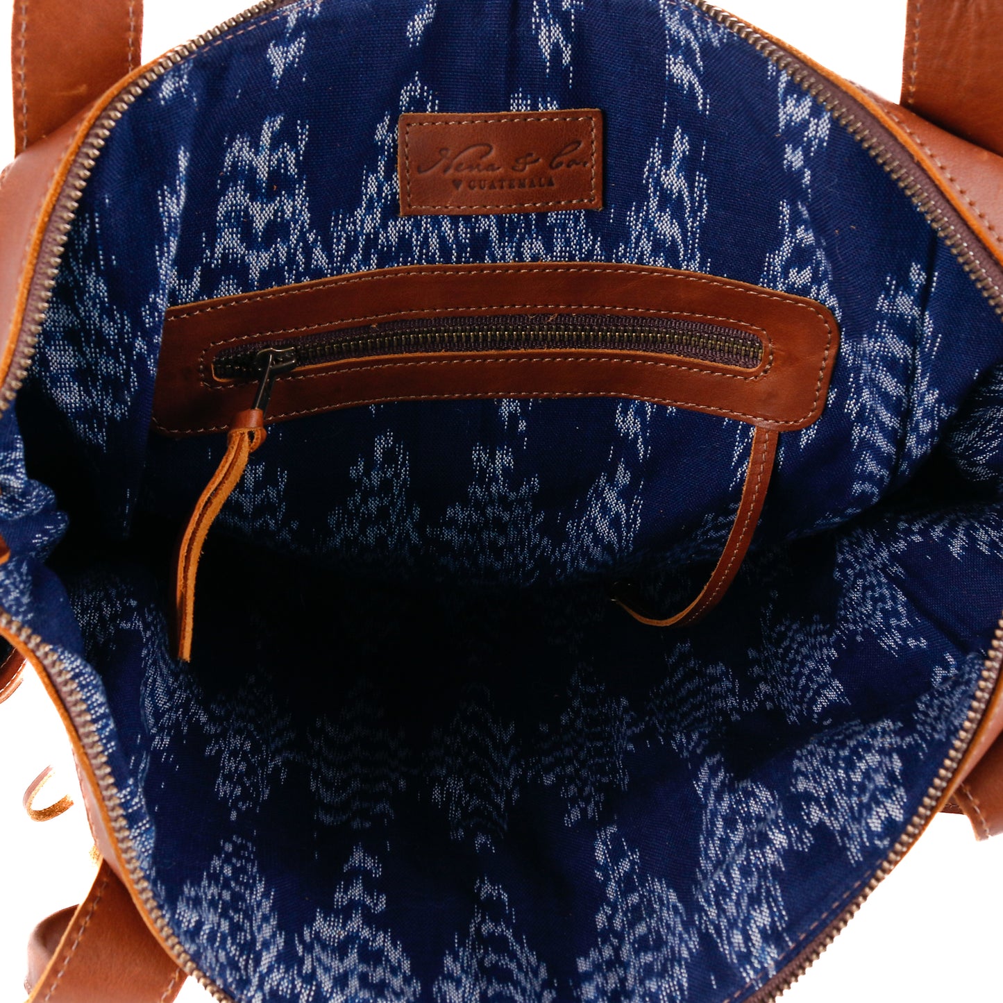 FRINGE PERFECT BAG - TIE DYED DENIM - CAFE - NO. 11300