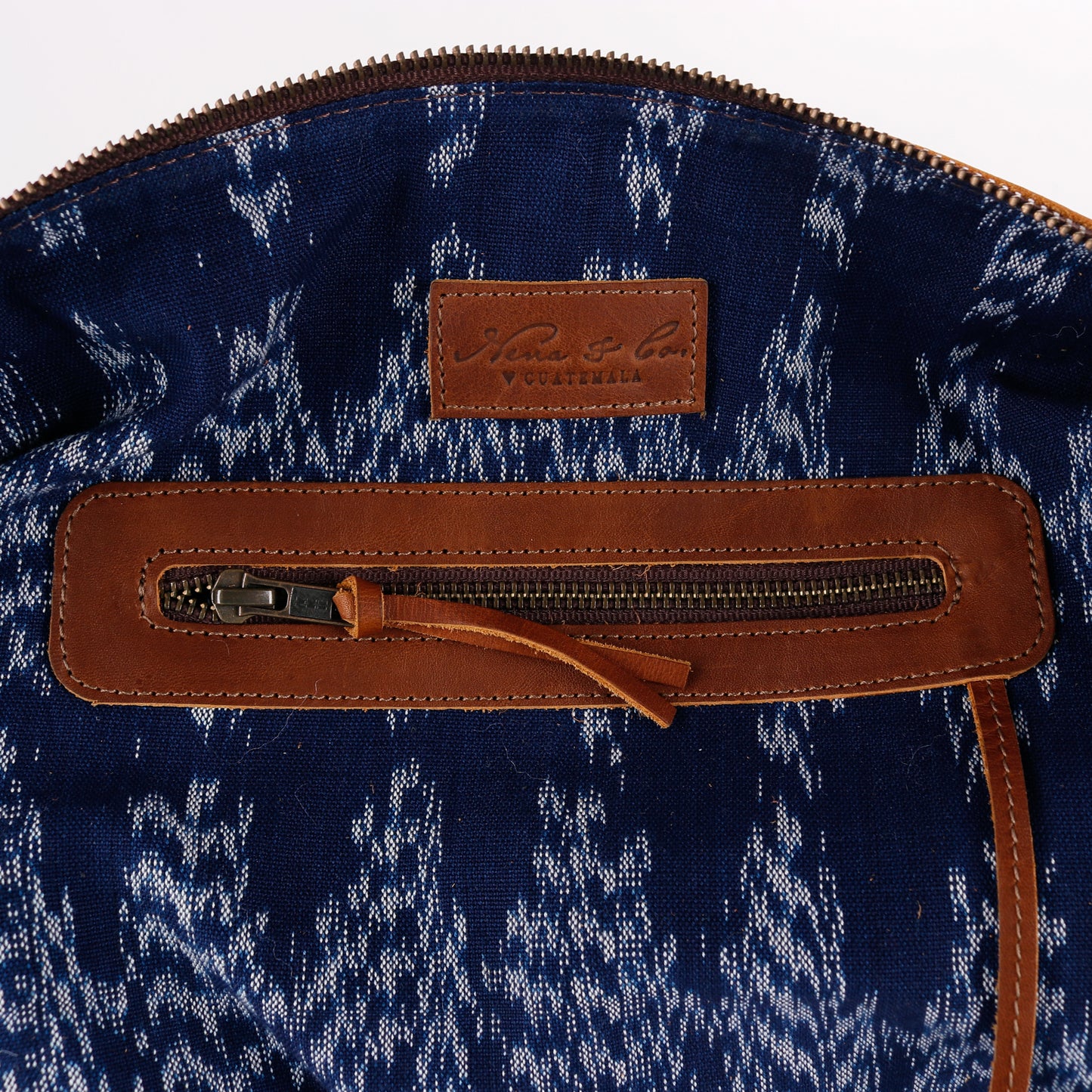 FRINGE PERFECT BAG - TIE DYED DENIM - CAFE - NO. 11300