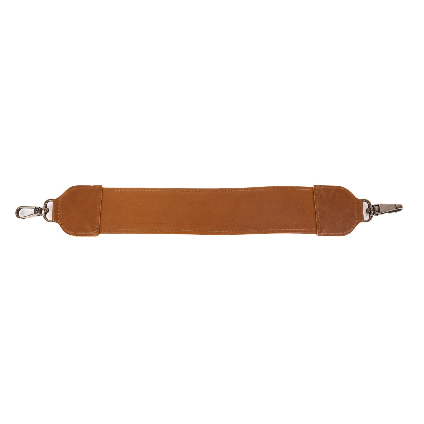 SHORT SHOULDER STRAP - FULL LEATHER - CAFE