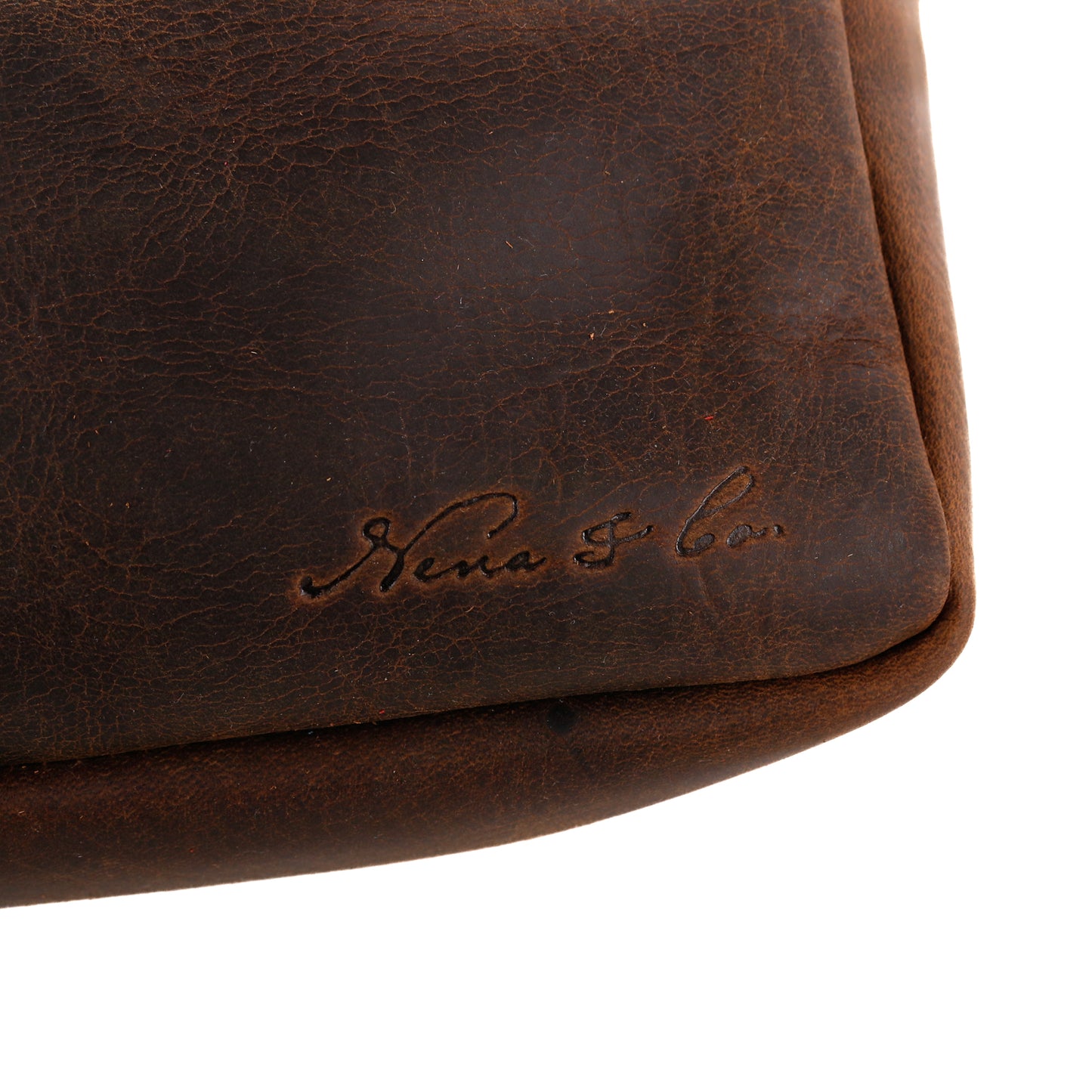 SMALL WET BAG - FULL LEATHER - CHESTNUT