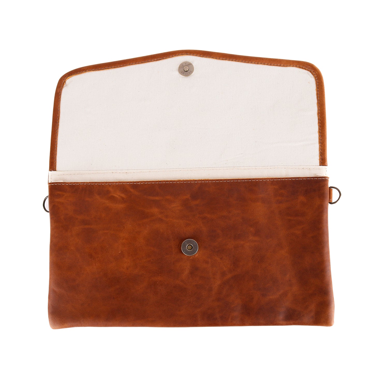 DATE NIGHT CLUTCH - OOAK CORTE DE PLAYA - CAFE LEATHER - NO. 10555