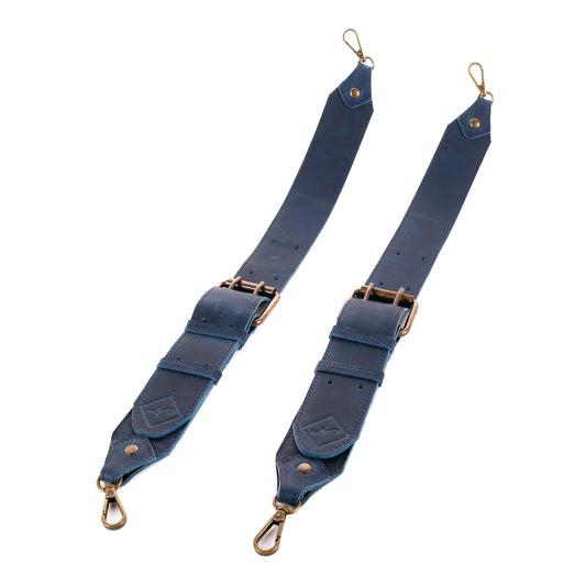 DOUBLE BUCKLE BACKPACK STRAP SET - NAVY