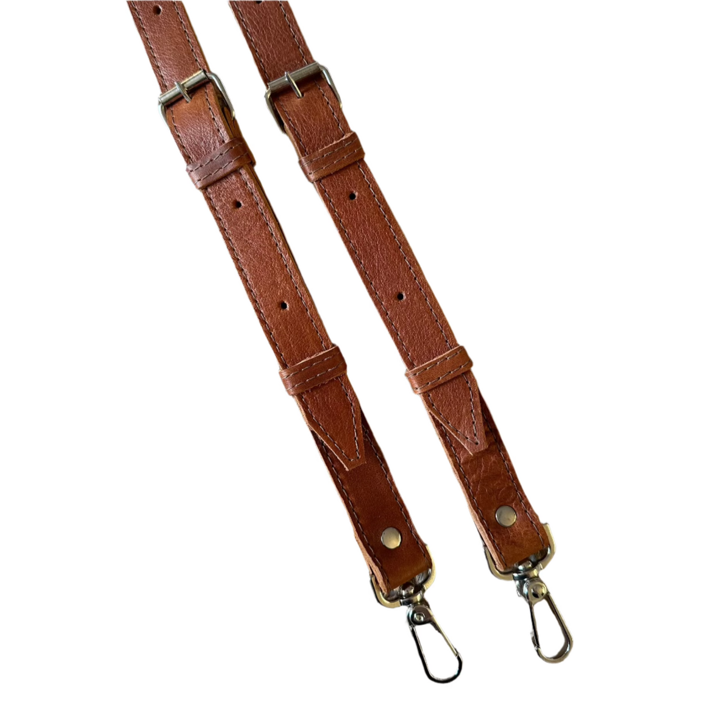 LEATHER BACKPACK STRAP SET - CAFE