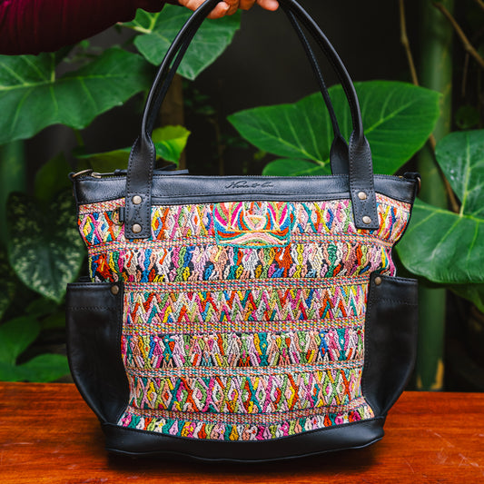 THE MEDIUM PERFECT BAG - OOAK HUIPIL - BLACK - NO. 12698