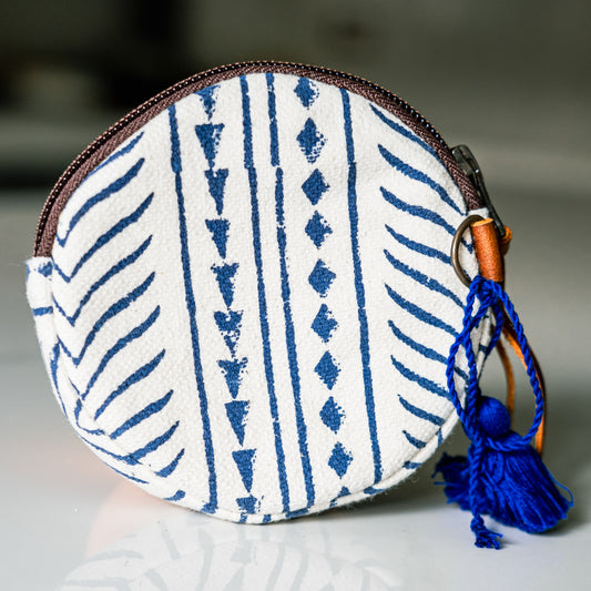 CIRCLE COIN PURSE - MUDCLOTH