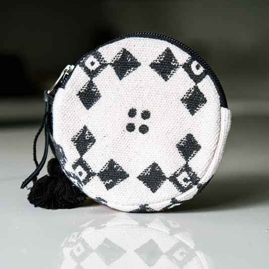 CIRCLE COIN PURSE - MUDCLOTH