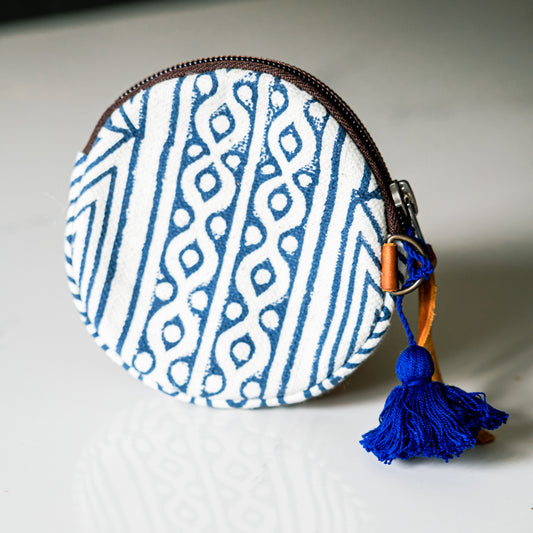 CIRCLE COIN PURSE - MUDCLOTH