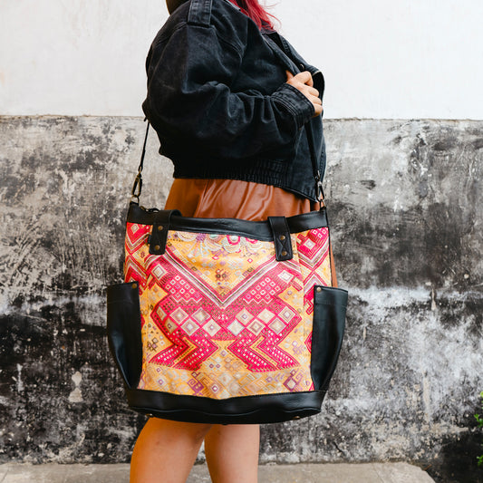 THE PERFECT BAG - OOAK HUIPIL - BLACK - NO. 12681