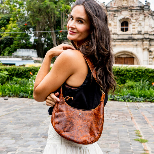 BOHO SADDLE BAG - FULL LEATHER - HONEY