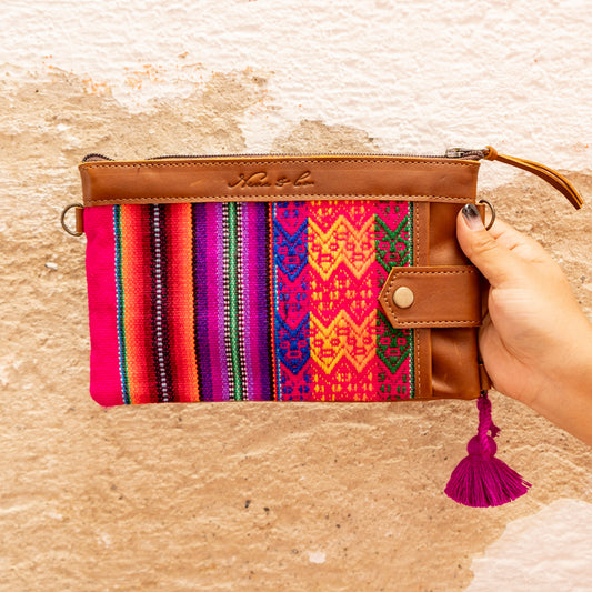 EVERYTHING CLUTCH - PERUVIAN TEXTILE - CAFE - NO. 12172