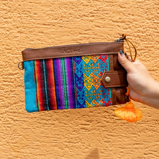 EVERYTHING CLUTCH - PERUVIAN TEXTILE - CAFE - NO. 12170