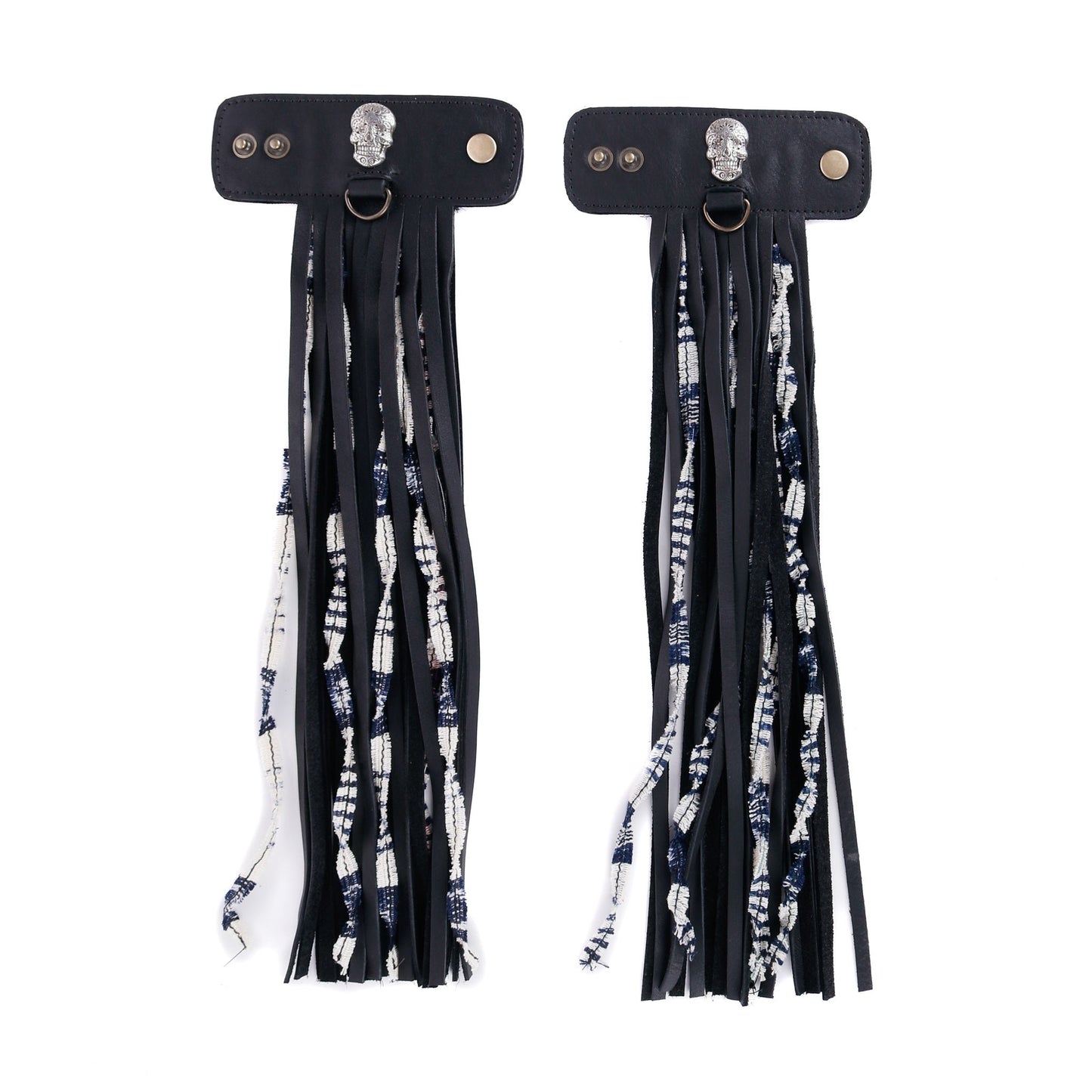 LAYERED TASSEL SET - SUGAR SKULL - BLACK