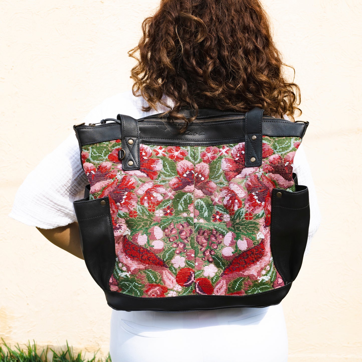 THE PERFECT BAG - OOAK VINTAGE HUIPIL - BLACK - NO. 11670