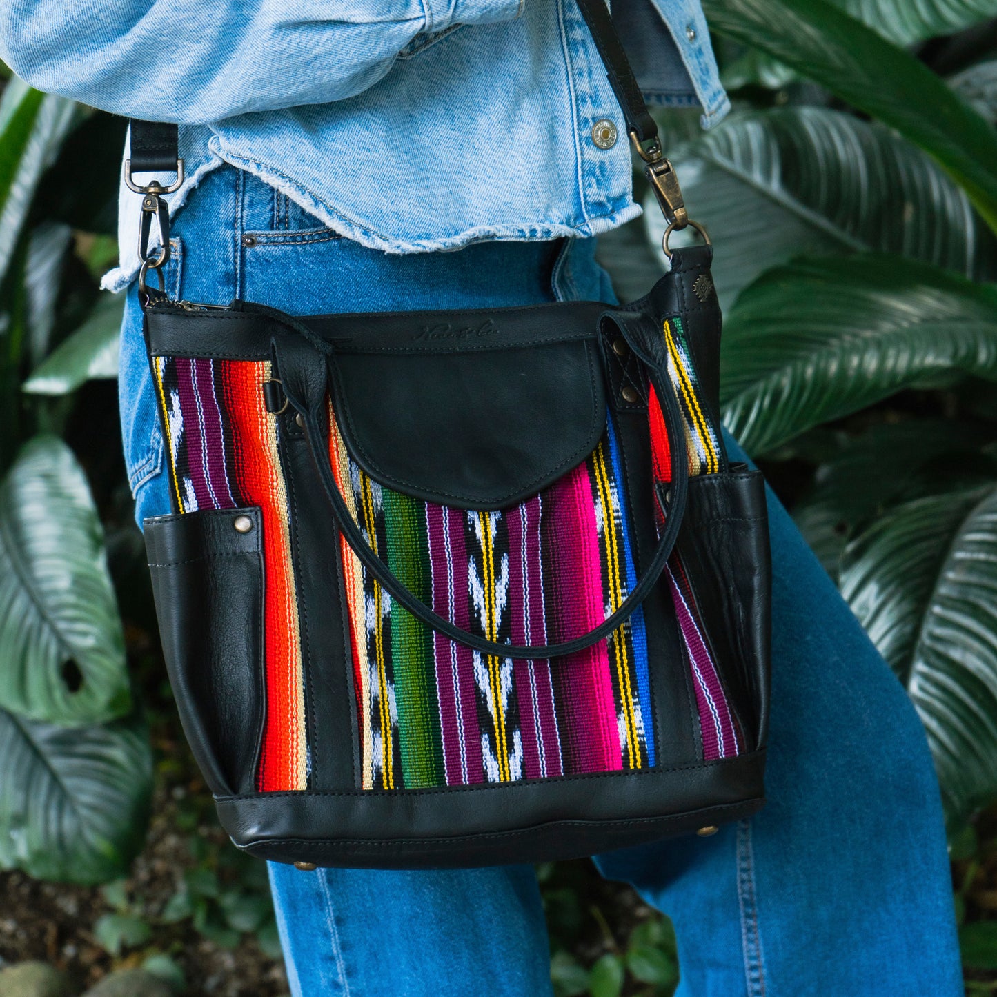 THE PERFECT UTILITY BAG - MEDIUM - RAINBOW FALLS - BLACK