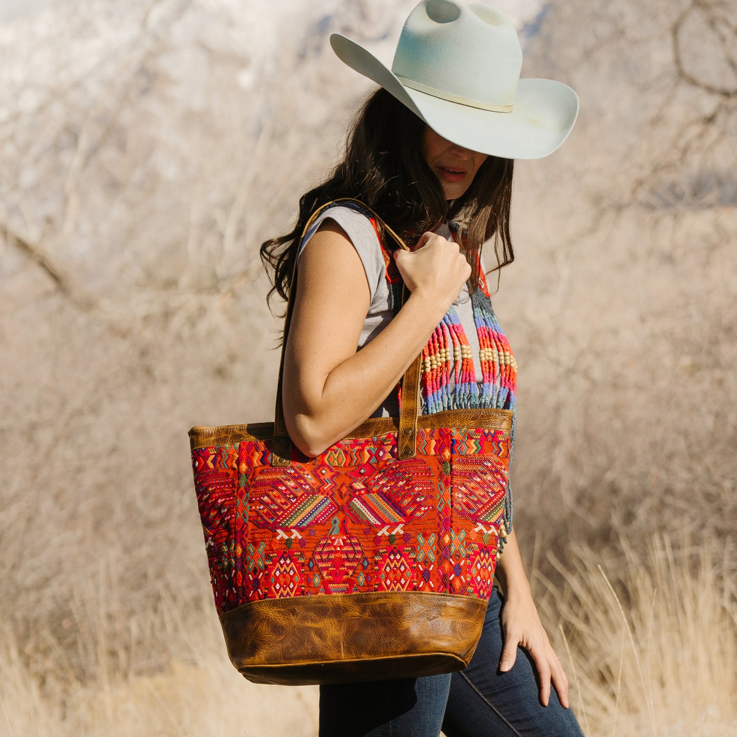 CADIZ TOTE - OOAK HUIPIL - WRANGLER - NO. 14544