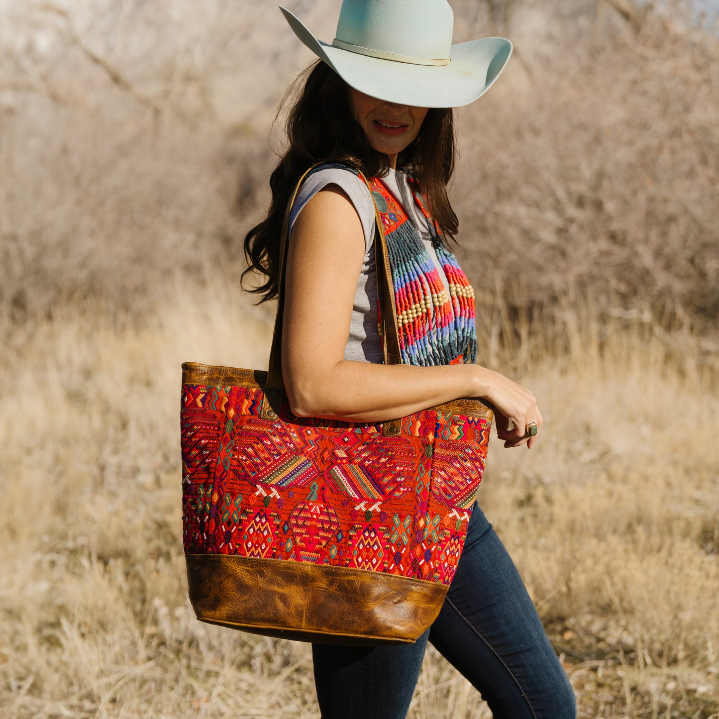 CADIZ TOTE - OOAK HUIPIL - WRANGLER - NO. 14544