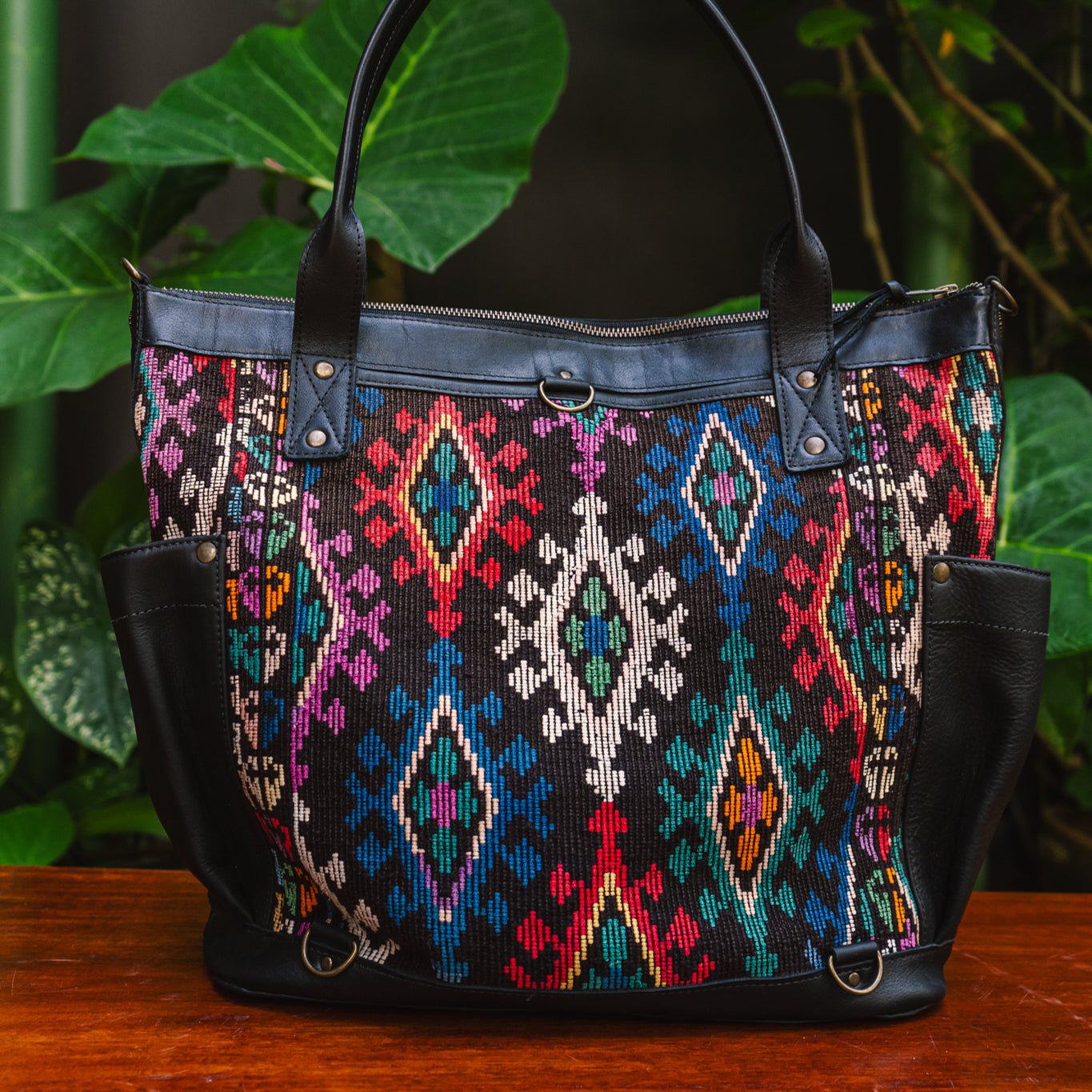 THE PERFECT BAG - OOAK HUIPIL - BLACK - NO. 12686