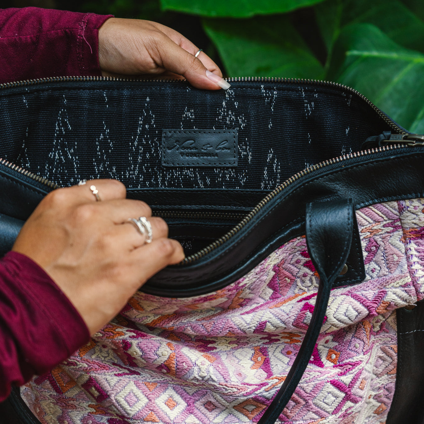 THE PERFECT BAG - OOAK HUIPIL - BLACK - NO. 12685