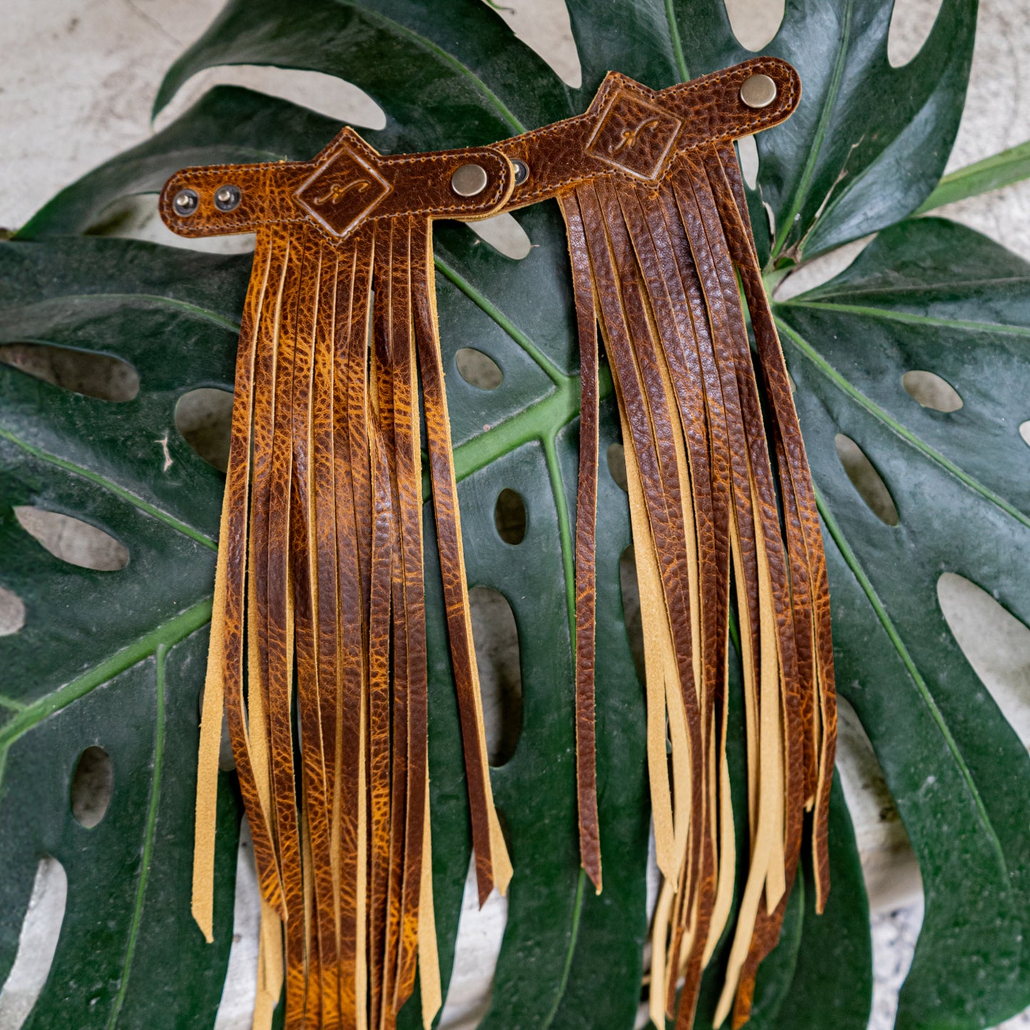 DIAMANTE FRINGE TASSEL - WRANGLER LEATHER - SET OF 2