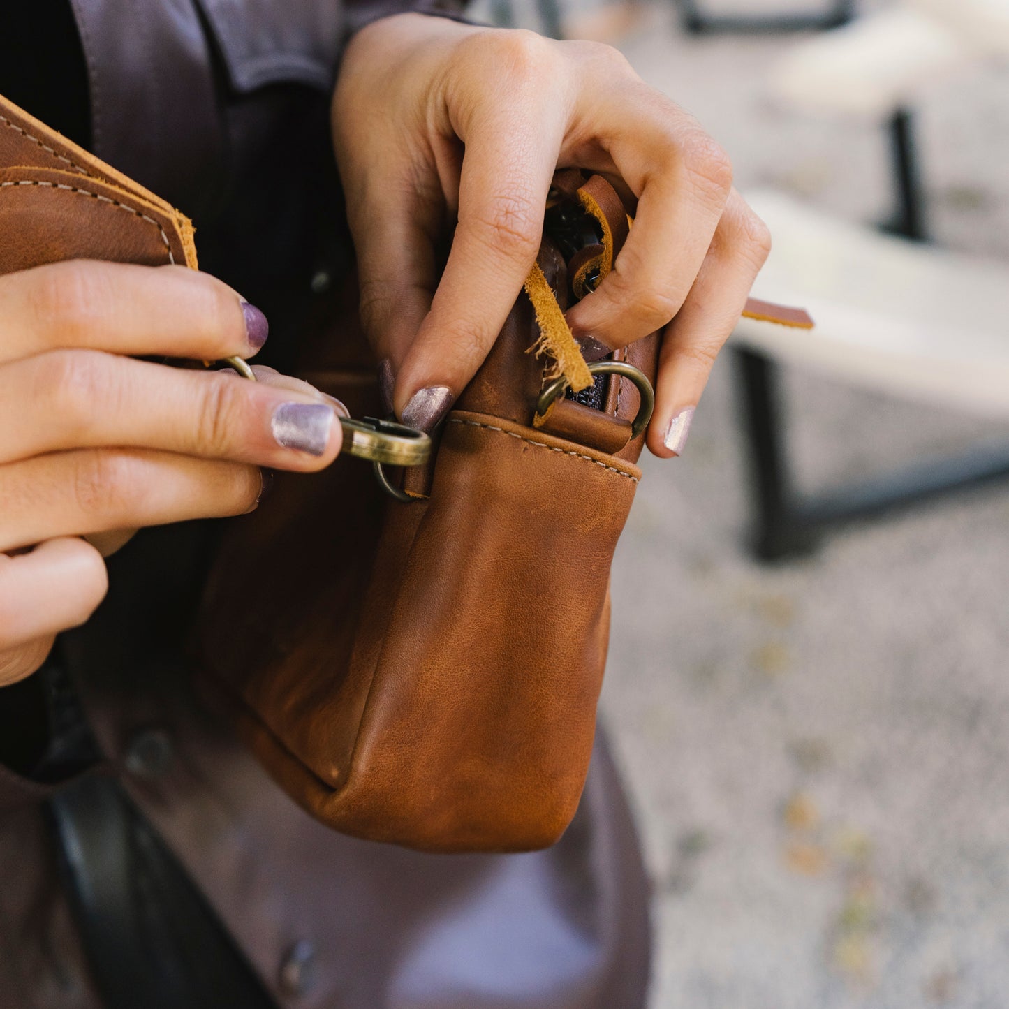 WANDER CROSSBODY BAG + WIDE ADJUSTABLE STRAP SET - FULL LEATHER - CAFE