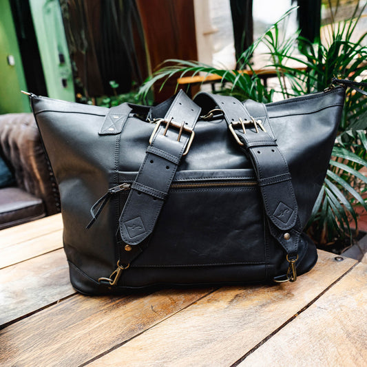 UPDATED PERFECT WEEKENDER - FULL LEATHER - BLACK