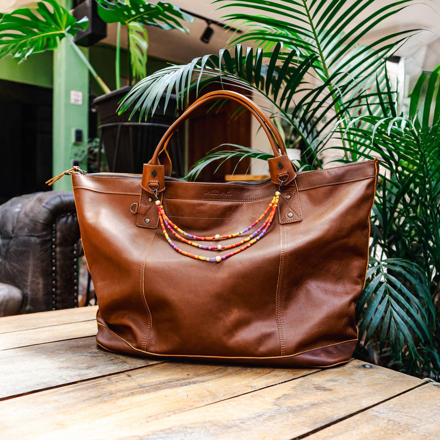 UPDATED PERFECT WEEKENDER - FULL LEATHER - CAFE