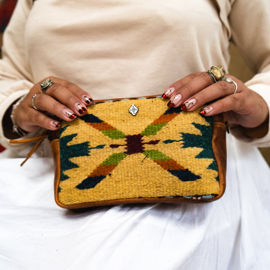 WANDER CROSSBODY BAG + STRAP SET - ZAPOTEC PANEL - CARAMEL - NO. 12850