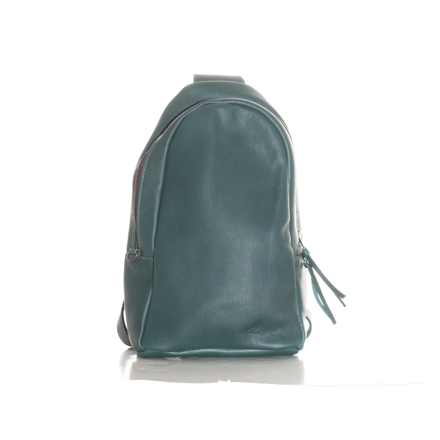 CROSSBODY SLING - FULL LEATHER - EVERGREEN