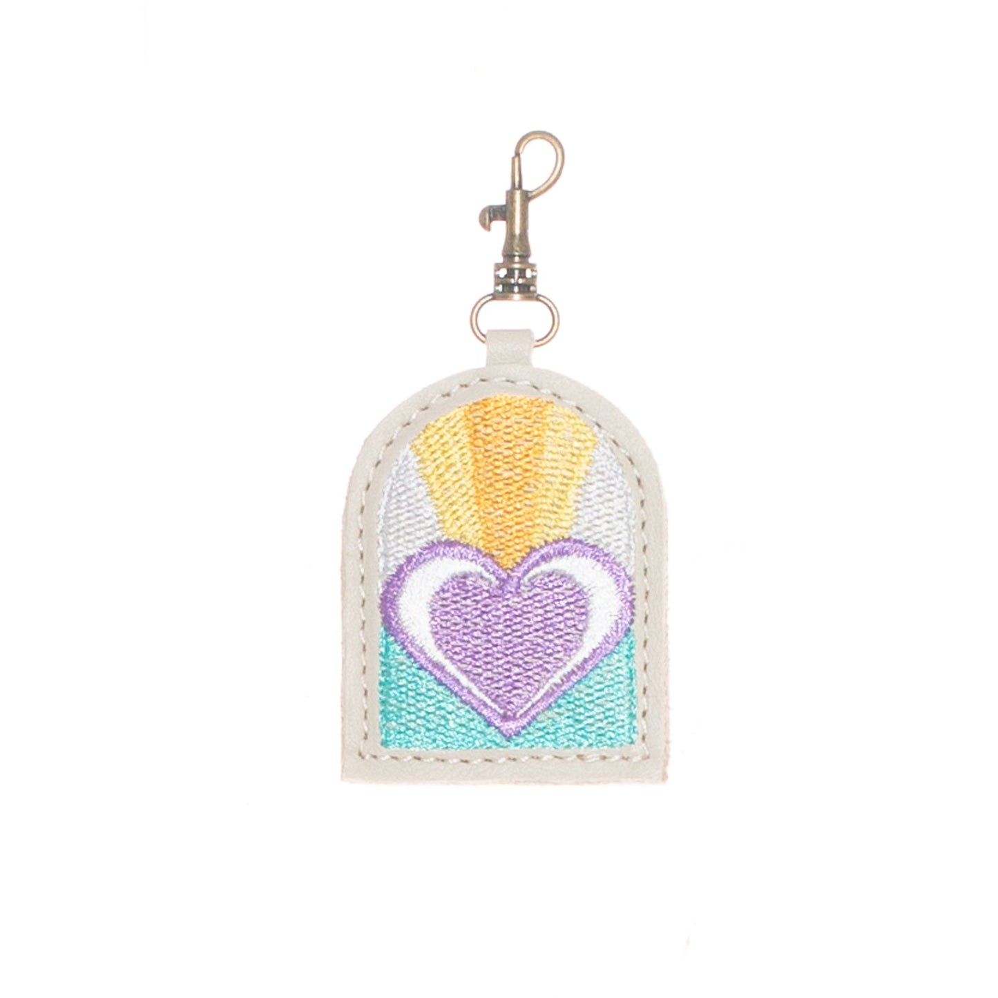 EMBROIDERED CHARM - HEART - BONE