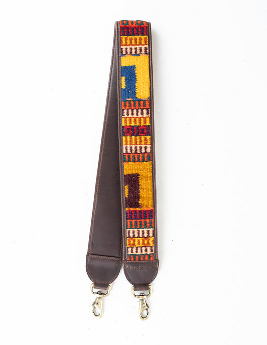 HANDWOVEN BAG STRAP - MEXICO COLLECTION - PAINTHORSE TUMBLED LEATHER NO. 86016