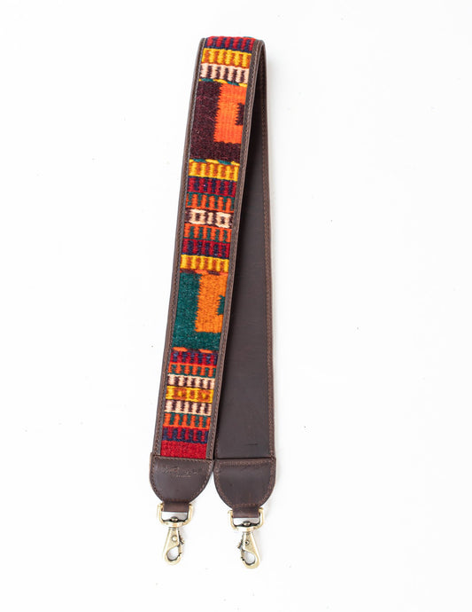 HANDWOVEN BAG STRAP - MEXICO COLLECTION - PAINTHORSE TUMBLED LEATHER NO. 86016