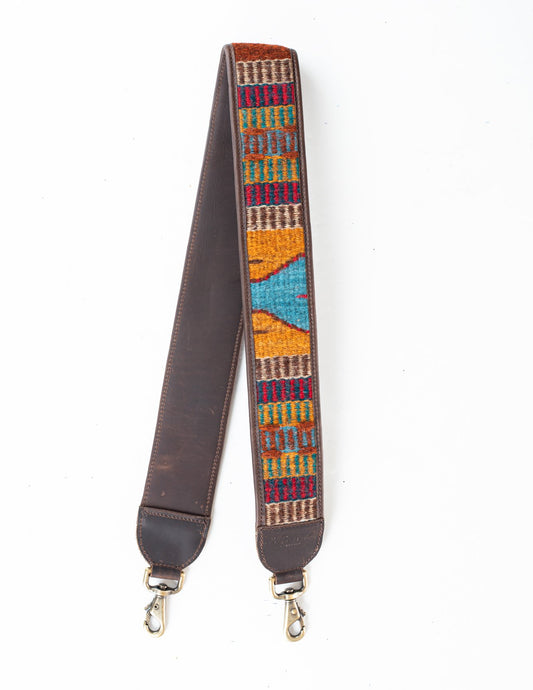 HANDWOVEN BAG STRAP - MEXICO COLLECTION - PAINTHORSE TUMBLED LEATHER NO. 86038