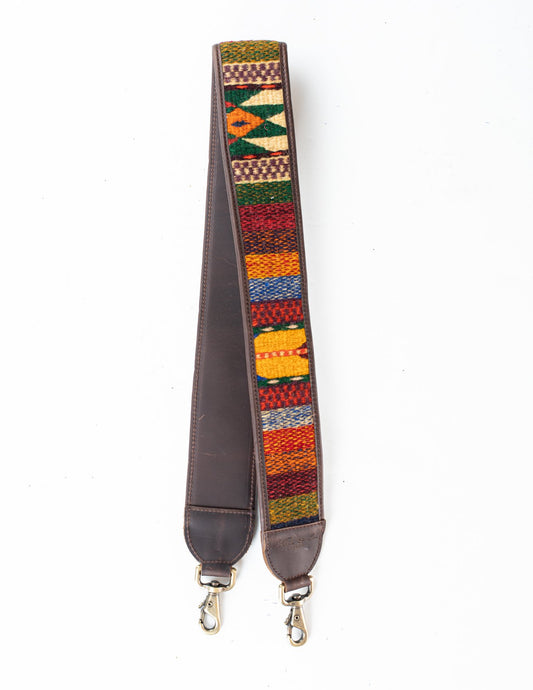 HANDWOVEN BAG STRAP - MEXICO COLLECTION - PAINTHORSE TUMBLED LEATHER NO. 86042